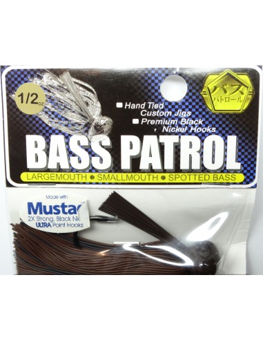 BASSPATROL JIG BROWN/BLACK RUBBER