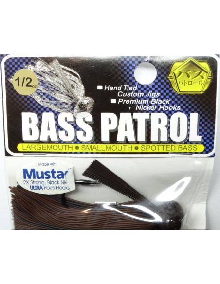 BASSPATROL JIG BROWN/BLACK RUBBER