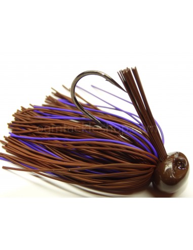 BASSPATROL JIG BROWN/PURPLE RUBBER