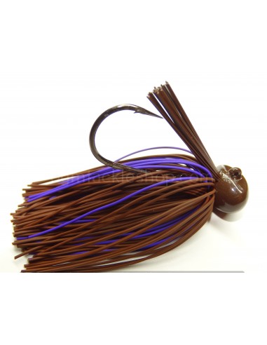 BASSPATROL JIG BROWN/PURPLE RUBBER