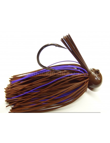 BASSPATROL JIG BROWN/PURPLE RUBBER