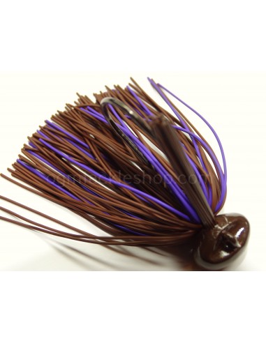 BASSPATROL JIG BROWN/PURPLE RUBBER