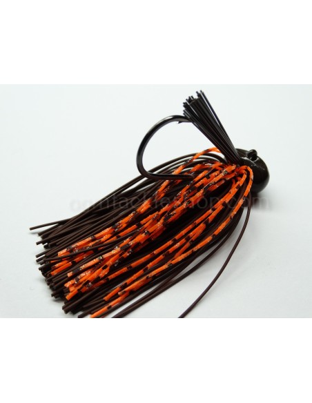 BASSPATROL JIG BROWN RUBBER/ORANGE SILICON