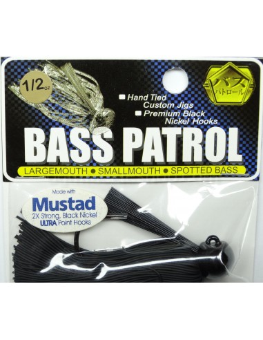 BASSPATROL JIG BLACK RUBBER