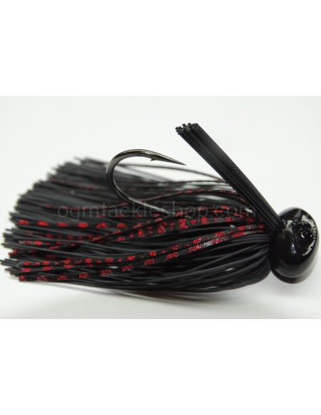 BASSPATROL JIG BLACK RUBBER/RED SILICON BASSPATROL JIG BLACK RUBBER/RED SILICON