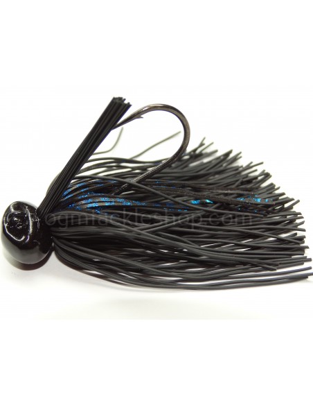 BASSPATROL JIG BLACK RUBBER/BLUE SILICON