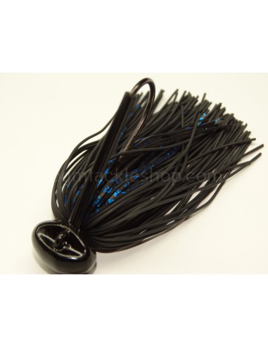 BASSPATROL JIG BLACK RUBBER/BLUE SILICON