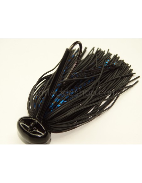 BASSPATROL JIG BLACK RUBBER/BLUE SILICON
