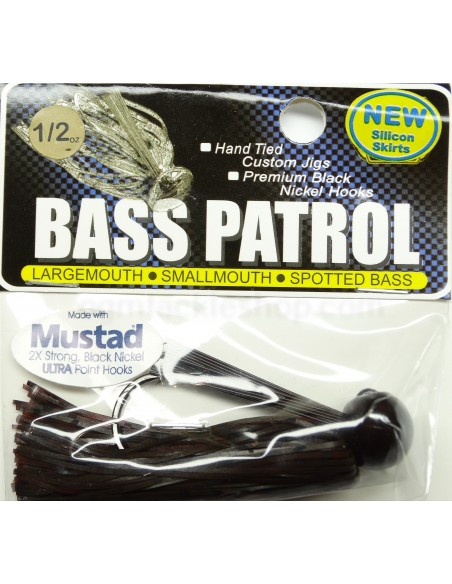 BASSPATROL JIG BROWN RED CRAW BASSPATROL JIG BROWN RED CRAW