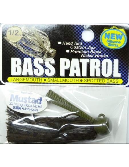 BASSPATROL JIG GREEN PUMPKIN SILICON BASSPATROL JIG GREEN PUMPKIN SILICON