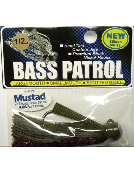 BASSPATROL JIG GREEN PUMPKIN CRAW SILICON