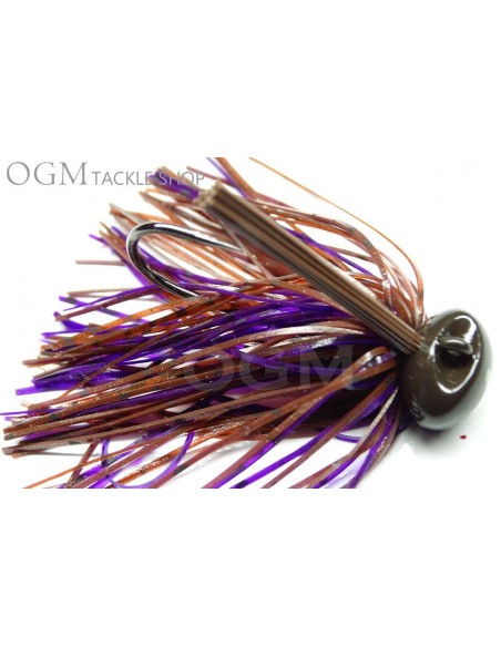 39 BASSPATROL Football Jig BROWN RED PURPLE Limited Edition