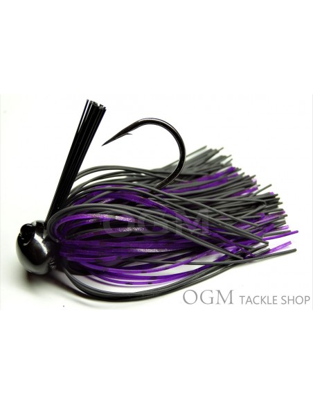 09 BASSPATROL Football Jig BLACK PURPLE JELLY Limited Edition
