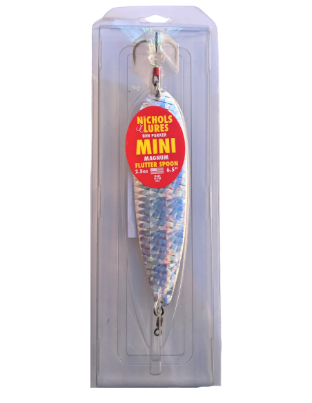 6.5" NICHOLS LURES Shattered Glass Silver BEN PARKER MINI MAGNUM 2.5oz