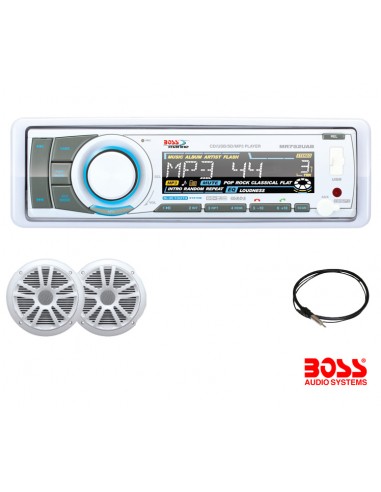 Pack sonido BOSS MARINE (Receptor digital, 2 altavoces, mando y antena)