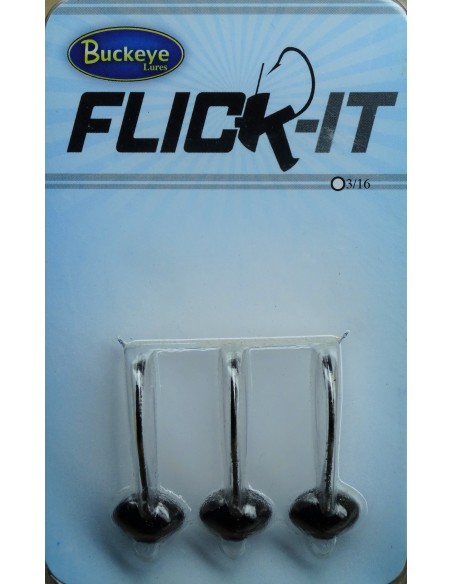 Wacky Rig Flick-It Buckeye Lures 3pc Black