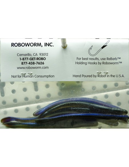 Roboworm 4,5" Fat Straight Tail Green Pumpkin Purple 8ud