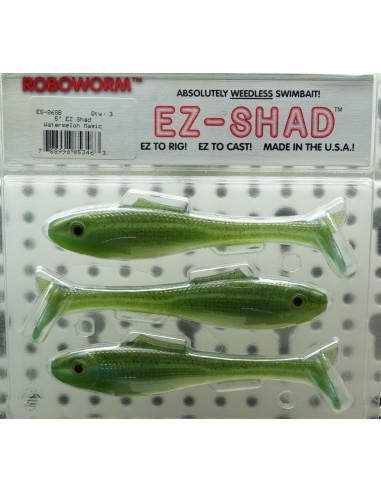 Roboworm EZ Shad 5" Watermelon Magic Roboworm EZ Shad 5" Watermelon Magic