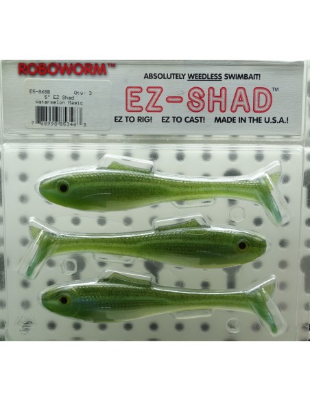 Roboworm EZ Shad 5" Watermelon Magic
