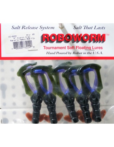 Roboworm Kickin Craw 4 'Aaron Magic R&B Flk' - 5ud