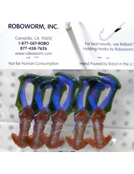 Roboworm Kickin Craw 4" 'Aaron Magic R&B Flk' - 5ud