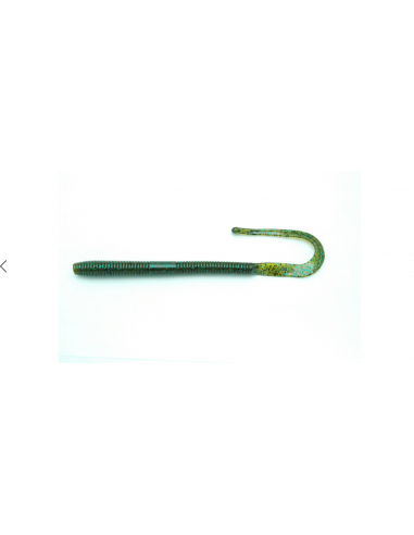 XCITE Raptor Tail Worm 7" Green Pumpkin Blue 10 ud