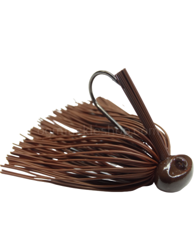 01 BASSPATROL Football Jig BROWN RUBBER