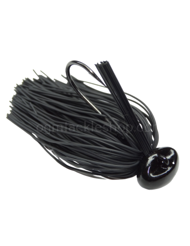 05 BASSPATROL Football Jig BLACK RUBBER