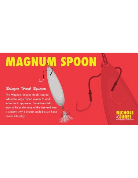 8 Nichols Lures Undead Ben Parker Magnum Flutter Spoon 3.5oz