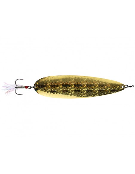 8" Nichols Lures Gold Shattered Glass  Ben Parker Magnum Flutter Spoon 3.5oz
