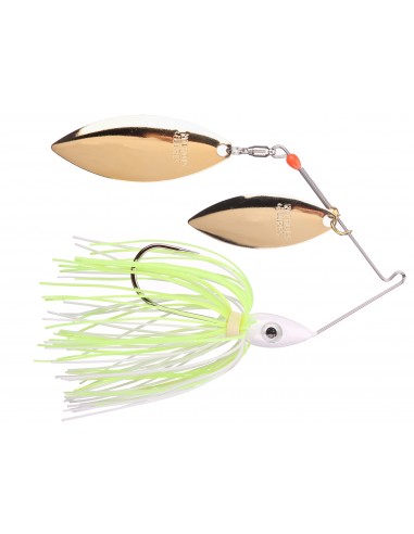 GOLD RUSH SERIES SPINNERBAIT White & Chartreuse - Nichols Lures