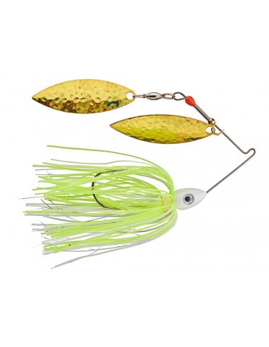 PULSATOR SHATTERED GLASS GOLD SPINNERBAIT White Chartreuse - Nichols Lures