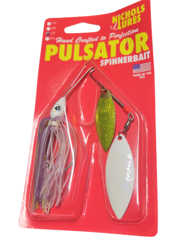 PULSATOR METAL FLAKE SPINNERBAIT CHART PURPLE SNOW - Nichols Lures