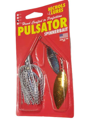 PULSATOR METAL FLAKE SPINNERBAIT GOLD BLUE SHAD - Nichols Lures